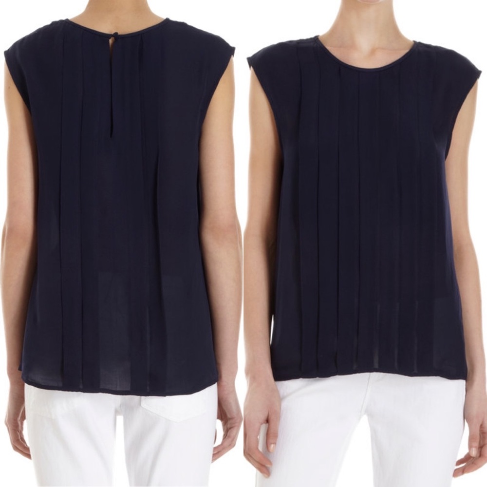Joie Pleated silk sleevless